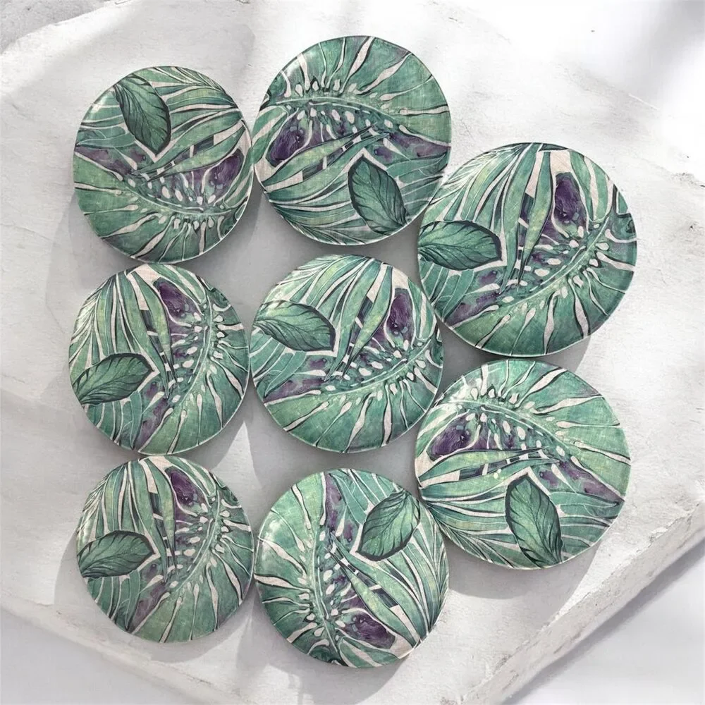 Tommy Bahama Melamine Plates Dinner Tropical Leafy Summer Pool